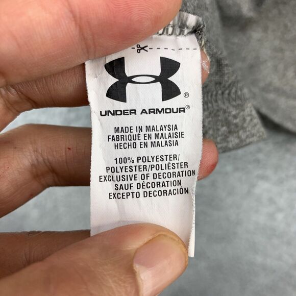 Under Armour Mens Loose Fit Heat Gear Medium 13/4 Zip Gray Pullover Long Sleeve - Picture 8 of 12